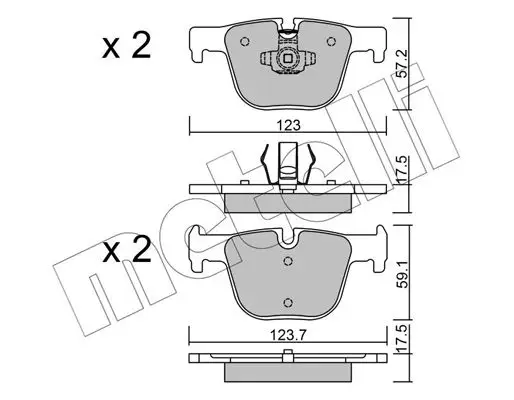 Kit de plaquettes de frein METELLI 22-0963-0
