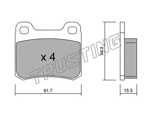 Kit de plaquettes de frein TRUSTING 094.1