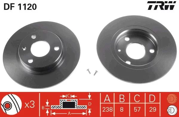 Disque de frein TRW DF1120