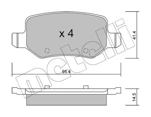 Kit de plaquettes de frein METELLI 22-0565-0