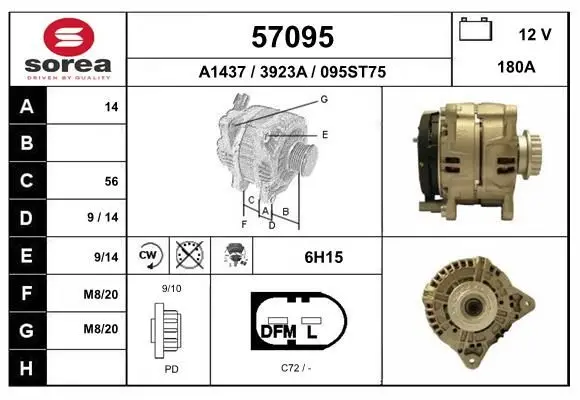 Alternateur EAI 57095
