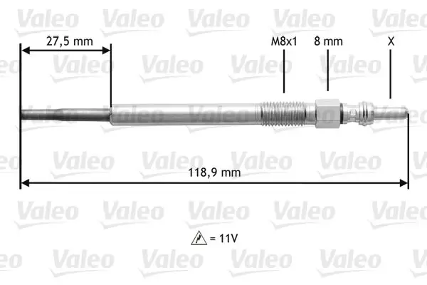 Bougie de préchauffage VALEO 345118
