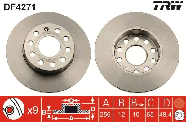 Disque de frein TRW DF4271