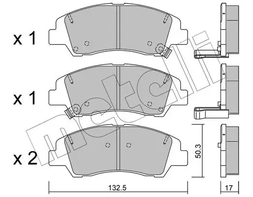 Kit de plaquettes de frein METELLI 22-1091-0