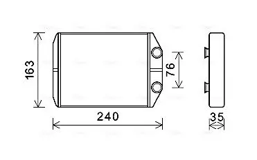 Radiateur chauffage AVA QUALITY COOLING DAA6014