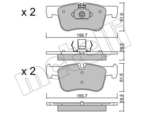 Kit de plaquettes de frein METELLI 22-0960-0