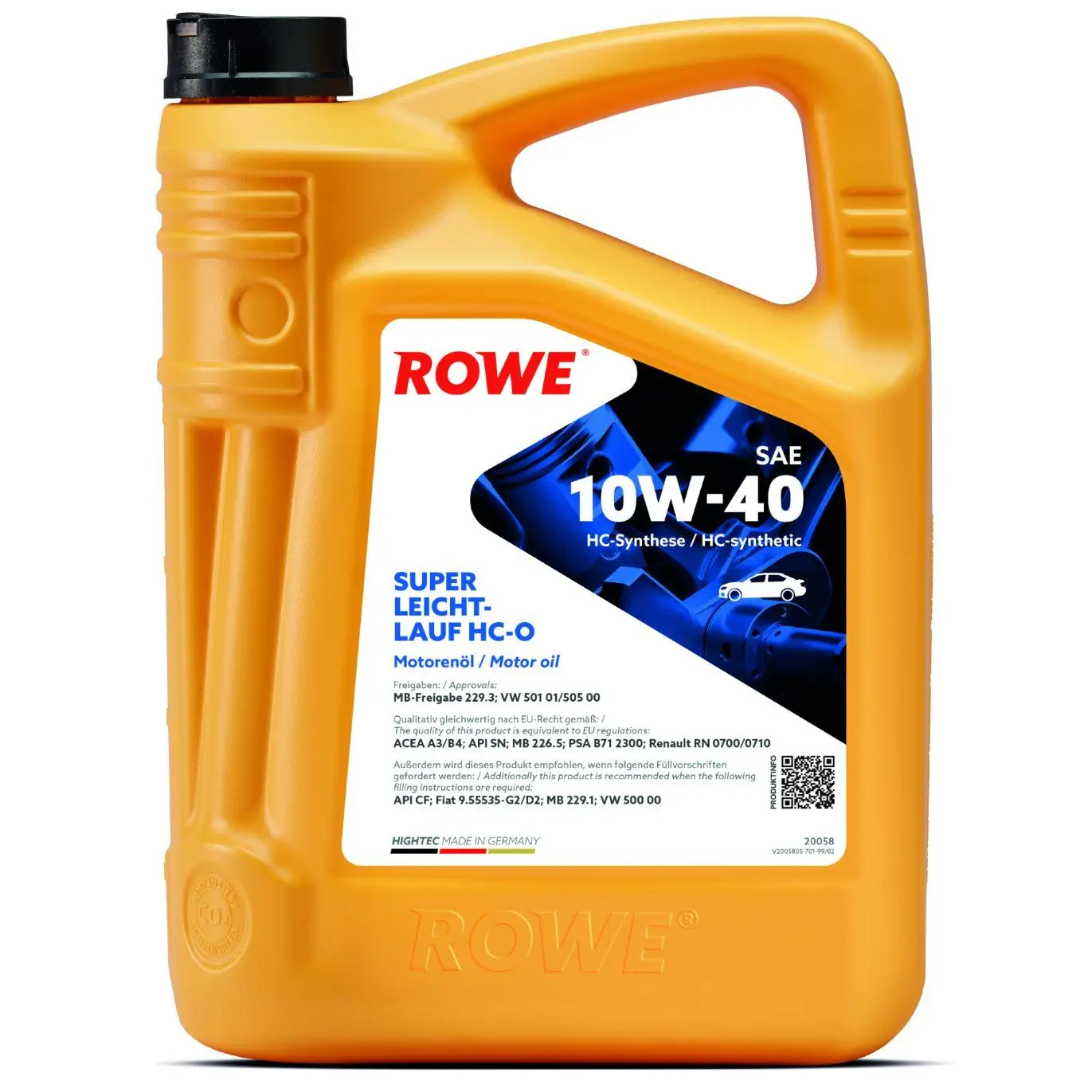 Huile moteur ROWE 10W40 4L
