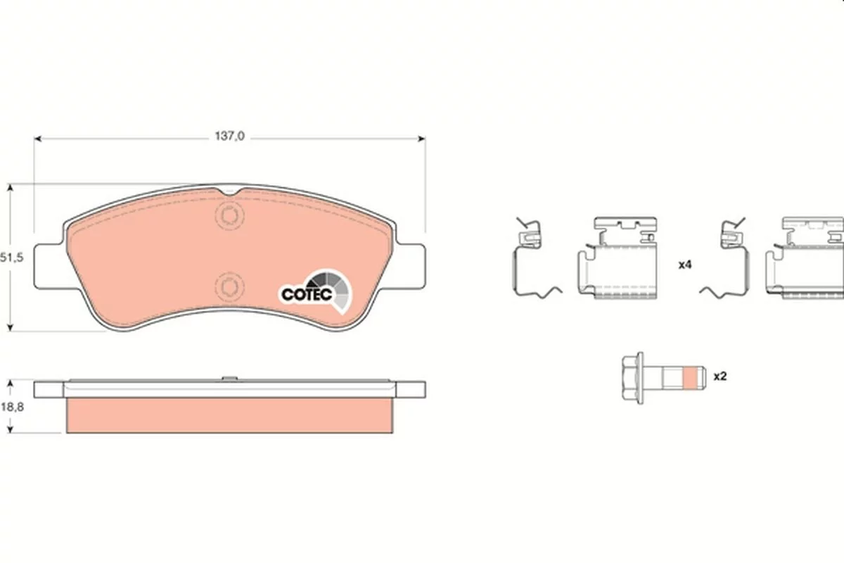 Kit de plaquettes de frein TRW GDB1677