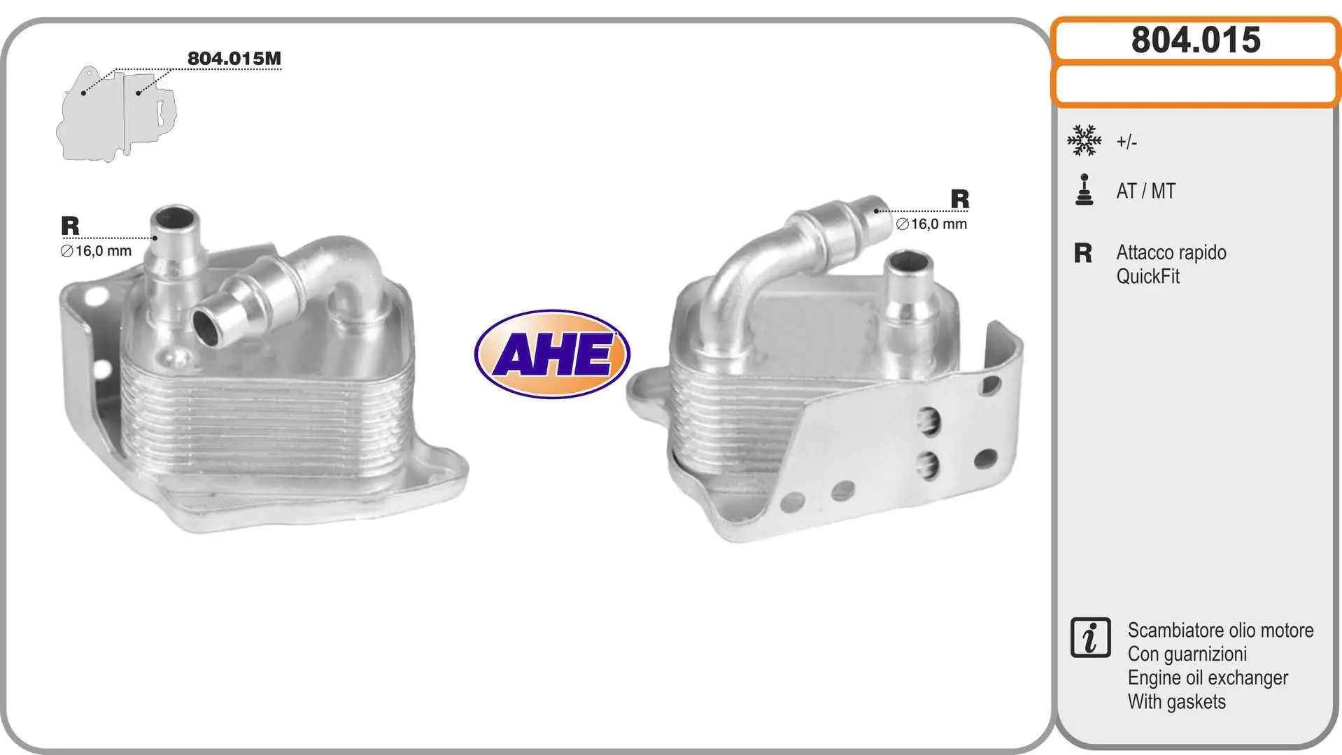 Radiateur d'huile AHE 804.015