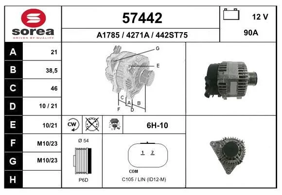 Alternateur EAI 57442