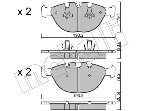 Kit de plaquettes de frein METELLI 22-0771-0