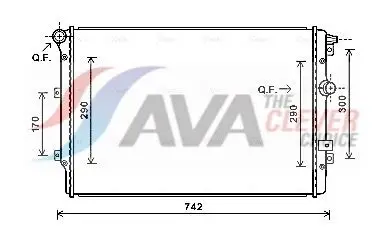 Radiateur, refroidissement du moteur AVA QUALITY COOLING VNA2324
