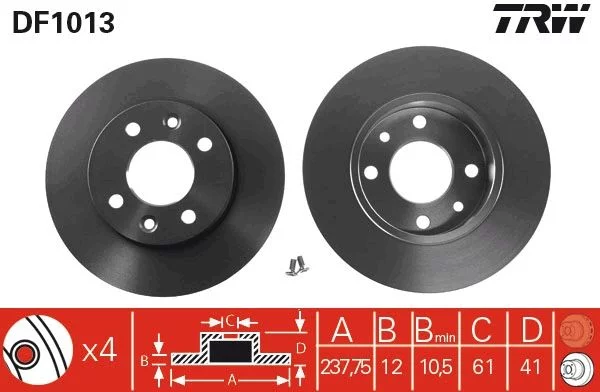 Disque de frein TRW DF1013