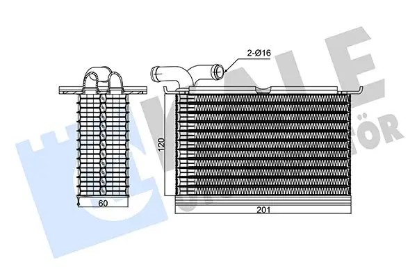 Intercooler, échangeur KALE OTO RADYATÖR 354520