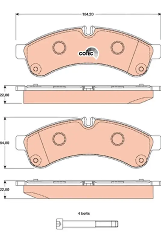 Kit de plaquettes de frein TRW GDB1780