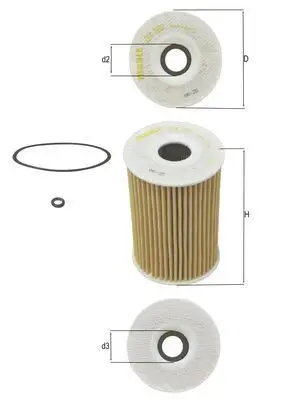 Filtre à huile MAHLE ORIGINAL OX 380D