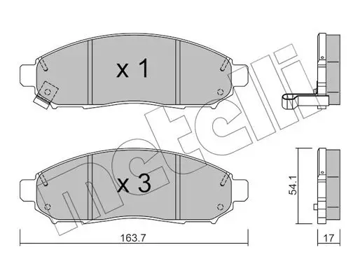 Kit de plaquettes de frein METELLI 22-0743-0