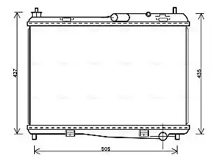Radiateur, refroidissement du moteur AVA QUALITY COOLING FD2440
