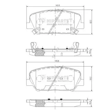Kit de plaquettes de frein NIPPARTS N3600547