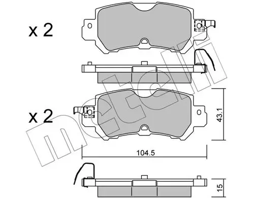 Kit de plaquettes de frein METELLI 22-0970-0
