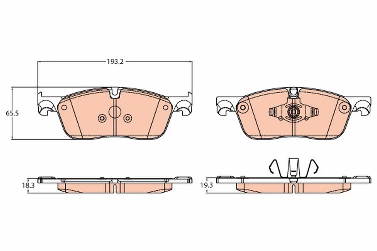Kit de plaquettes de frein TRW GDB2100