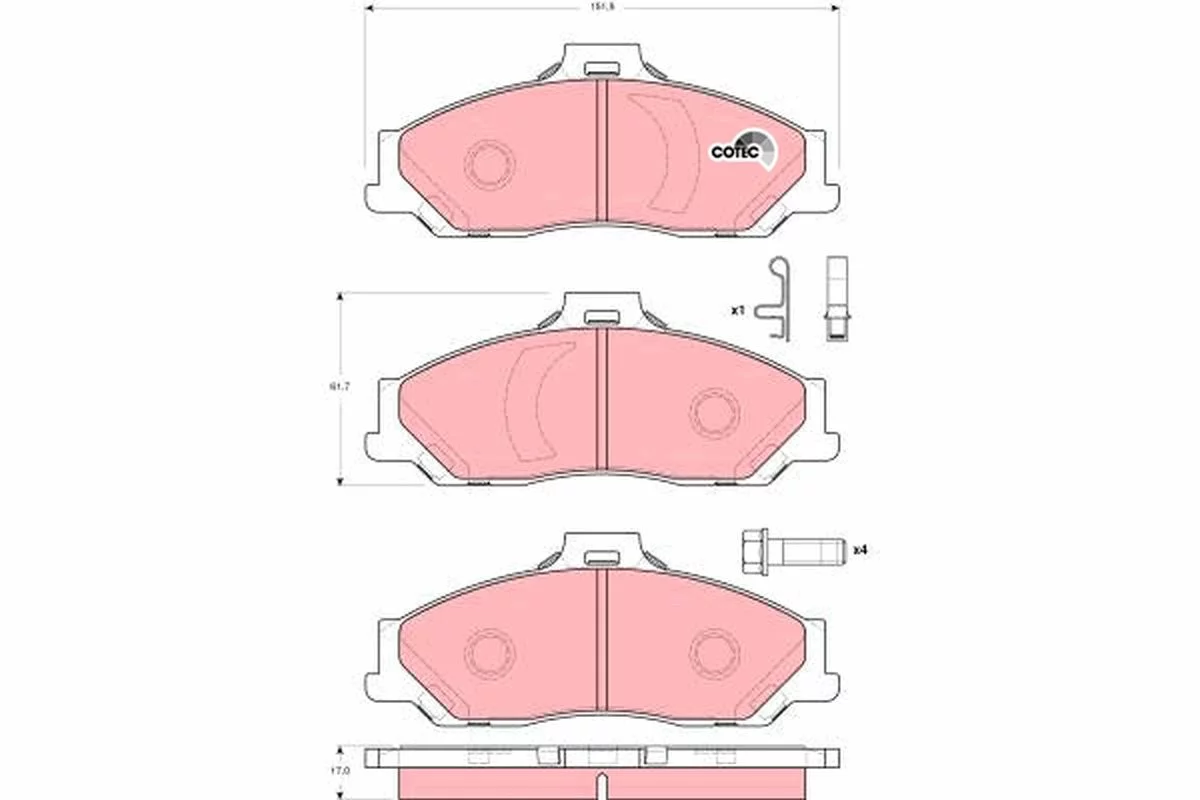 Kit de plaquettes de frein TRW GDB3353