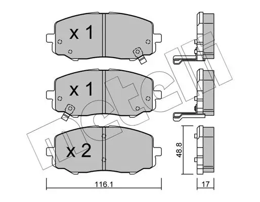 Kit de plaquettes de frein METELLI 22-0912-0