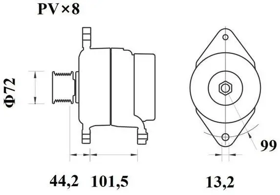 Alternateur MAHLE ORIGINAL MG 1019