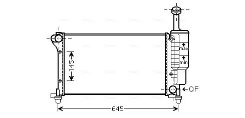 Radiateur, refroidissement du moteur AVA QUALITY COOLING FTA2335