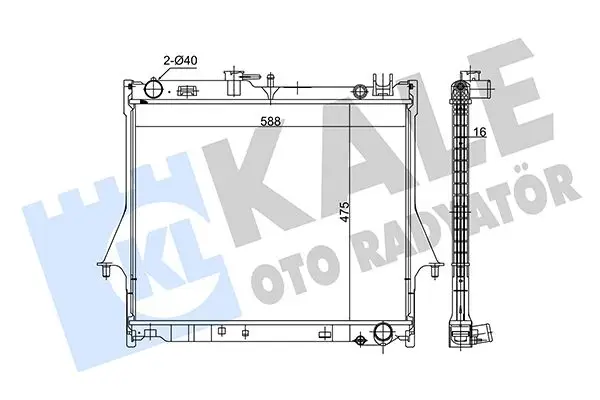 Radiateur, refroidissement du moteur KALE OTO RADYATÖR 362720