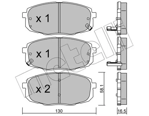 Kit de plaquettes de frein METELLI 22-0513-0