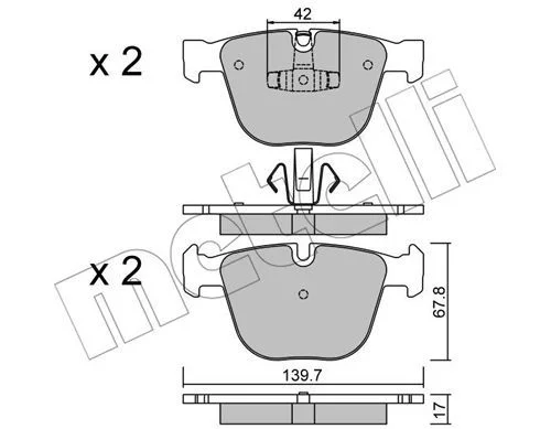 Kit de plaquettes de frein METELLI 22-0773-6