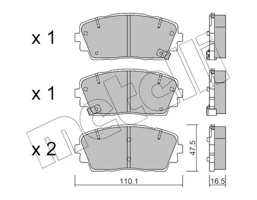 Kit de plaquettes de frein METELLI 22-0941-0