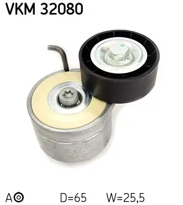Tendeur de courroie, courroie trapézoïdale à nervures SKF VKM 32080