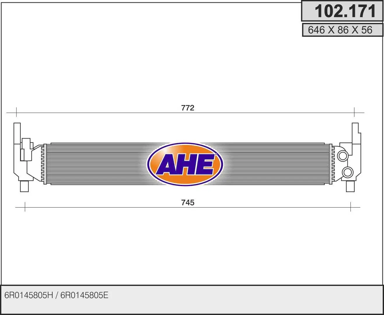 Radiateur, refroidissement du moteur AHE 102.171