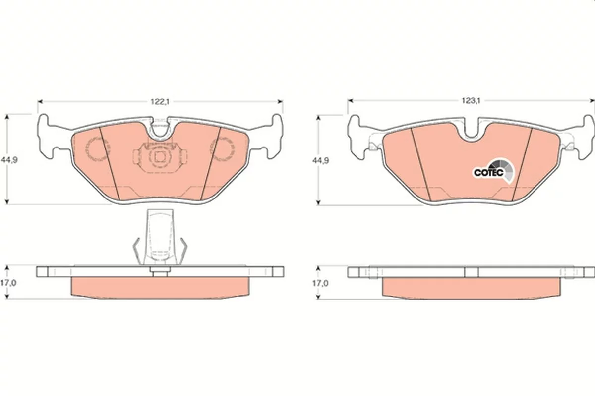 Kit de plaquettes de frein TRW GDB1265