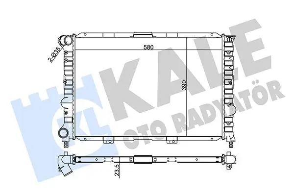 Radiateur, refroidissement du moteur KALE OTO RADYATÖR 231000