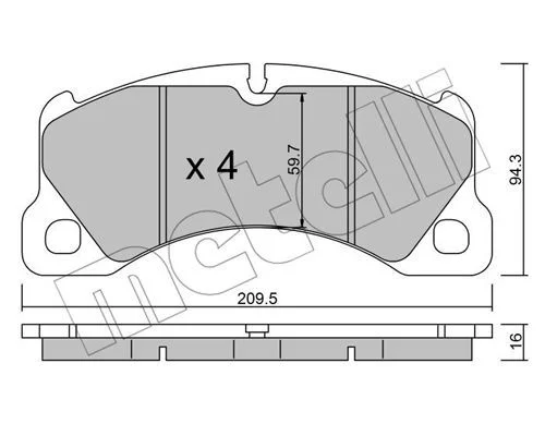 Kit de plaquettes de frein METELLI 22-0957-0
