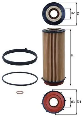 Filtre à huile MAHLE ORIGINAL OX 560D