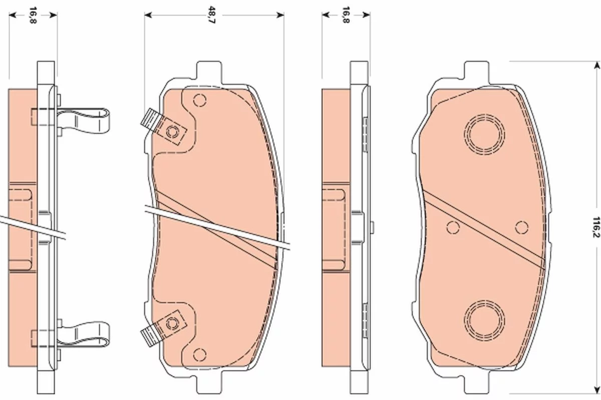 Kit de plaquettes de frein TRW GDB3510