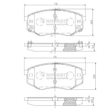 Kit de plaquettes de frein NIPPARTS N3600545
