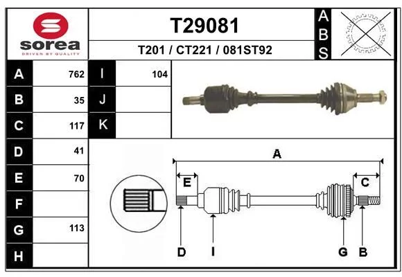 Cardan EAI T29081