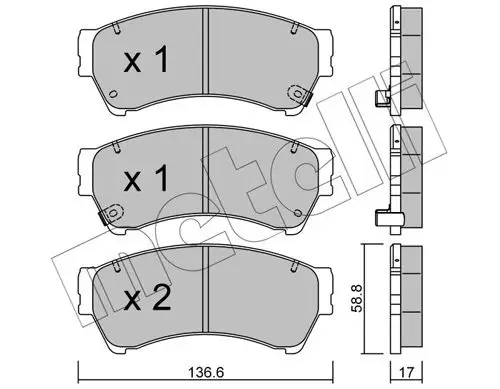 Kit de plaquettes de frein METELLI 22-0924-0