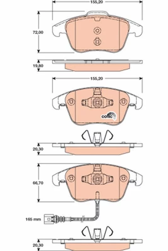 Kit de plaquettes de frein TRW GDB1762