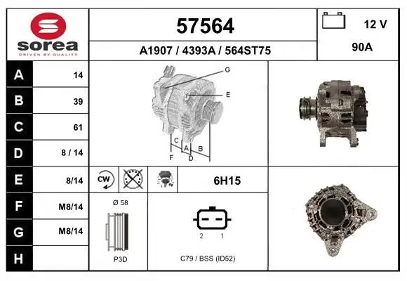 Alternateur EAI 57564