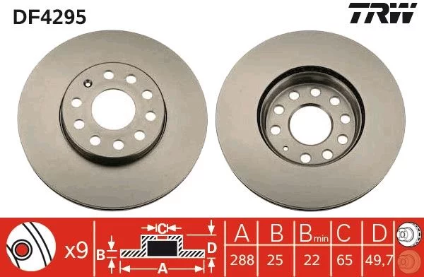 Disque de frein TRW DF4295