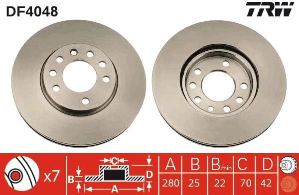 Disque de frein TRW DF4048