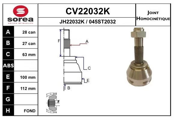 Tête cardan EAI CV22032K