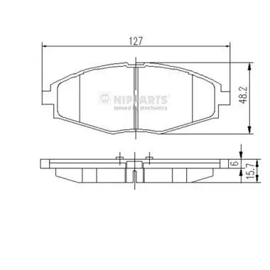 Kit de plaquettes de frein NIPPARTS J3600909