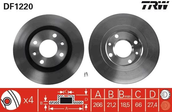 Disque de frein TRW DF1220